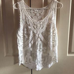 White Lace Tank